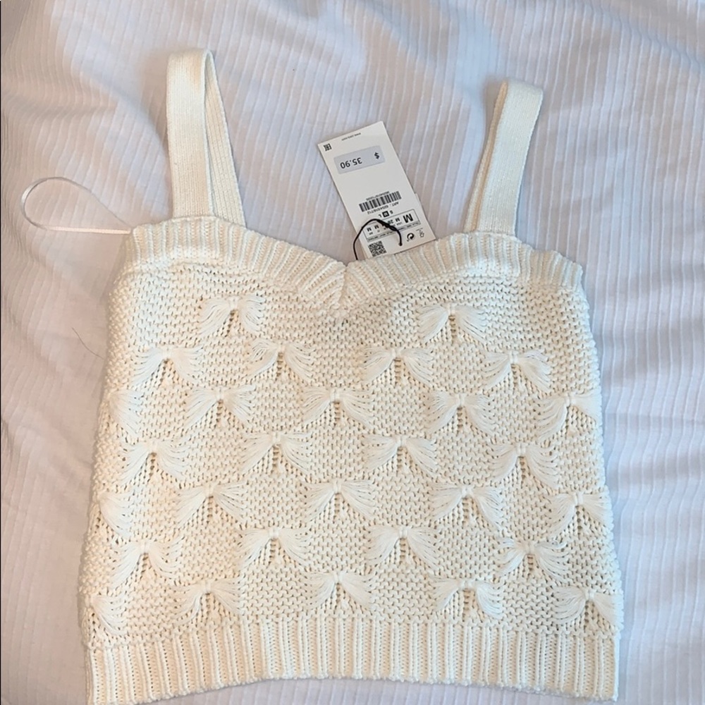 Zara Crochet Cream Top